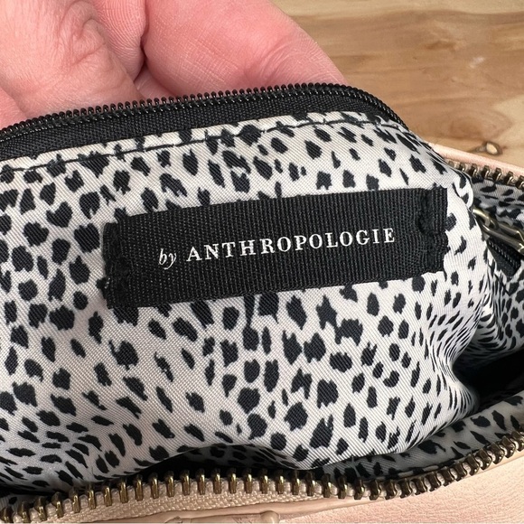 Anthropologie Delancey Crossbody Bag Vegan Leather Soft Pink Purse Chic Classic - Picture 6 of 9